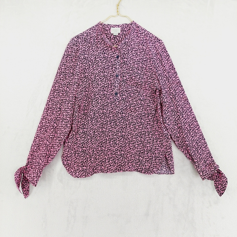 Jason Wu GREY Pink Floral Silk Designer Bblouse P934